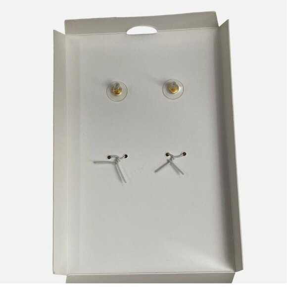 Noir Earrings Gold Tone Evil Eye Rhinestone Colorful Drop Dangle Sparkle NEW - Picture 4 of 9